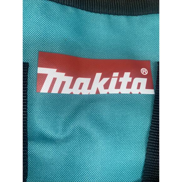 New Makita Tote BAG Contractor Tool Bag Teal Black Double Handle Zipper Top - Picture 9 of 9